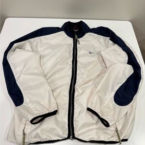 Nike Men's Windbreaker in Cream and Navy